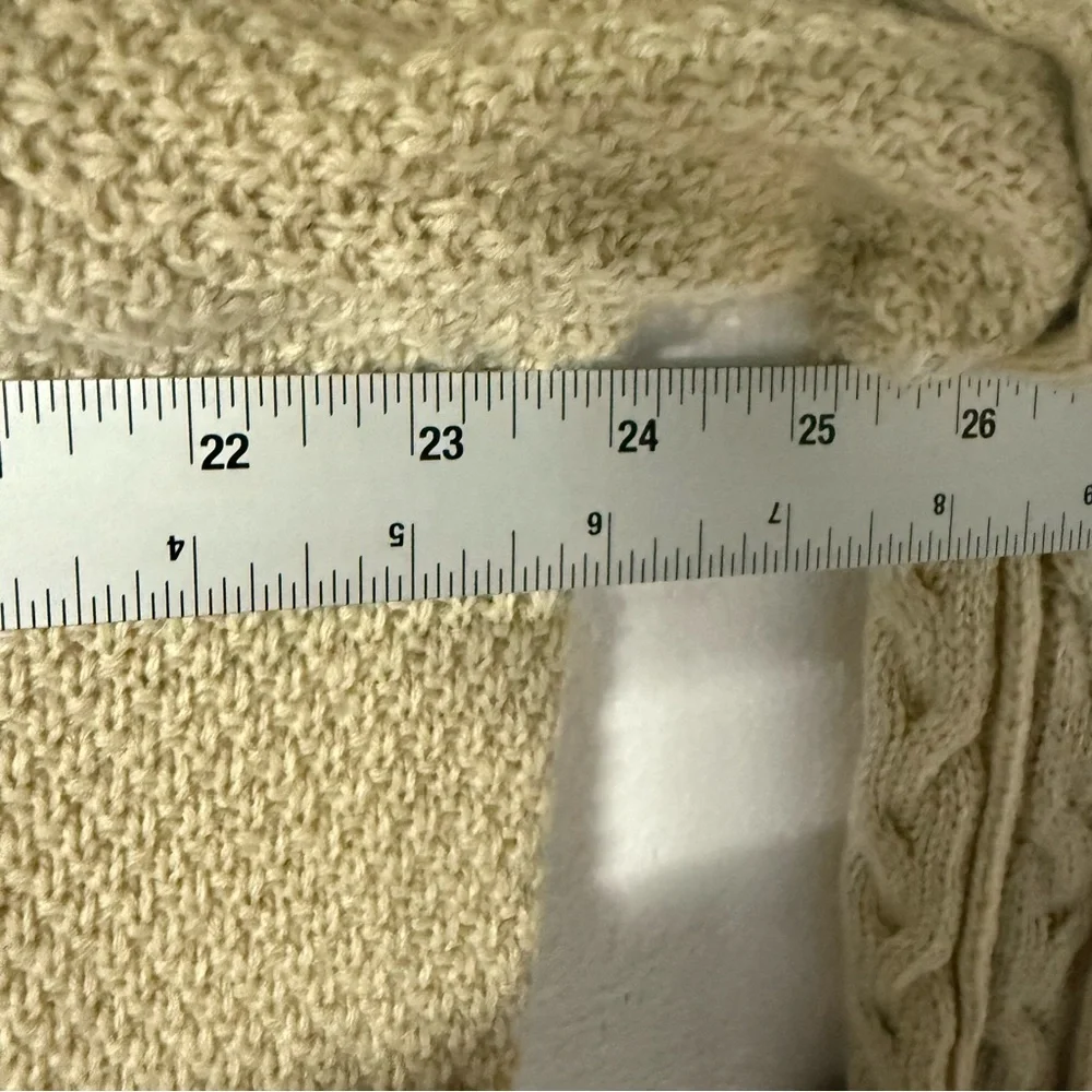 Lane Bryant Sweater Women Plus 22/24 Cable Knit Open Shoulder Long Sleeve Winter